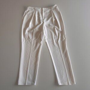 New York & Co. Dress Pants Womens Size 12 Stretch Pleated Front Waist White